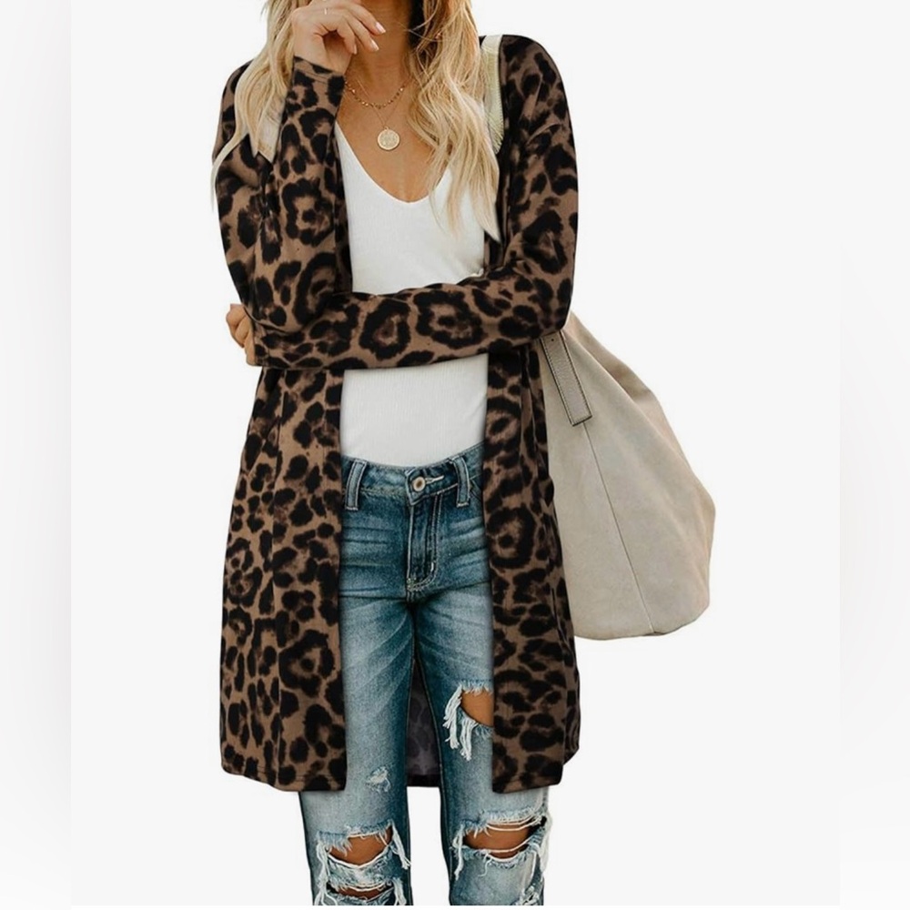 Leopard print cardigan
